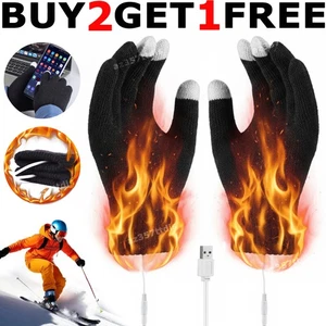 Elektrische USB Beheizte Handschuhe Winter Wärmend Thermo Ski Schnee Hand Warm Winddicht - Bild 1 von 17