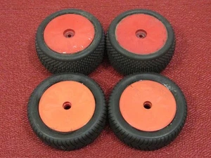 4X Pro-Line JConcepts 1/10 Buggy 2WD F/R Tires & Red Wheels For Losi XXX Buggy - Picture 1 of 16