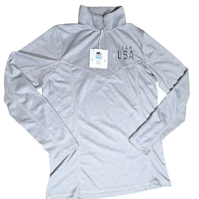 NUEVO NUEVO CON ETIQUETAS Equipo EE. UU. Tri Mountain Performance Cuarto Cremallera Ultra Genial Pullover Gris S Foto 1 de 4