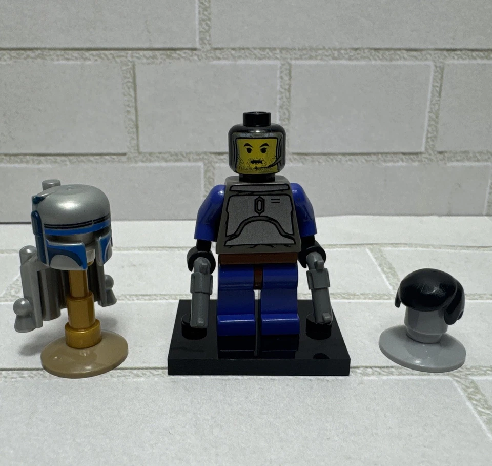LEGO Star Wars (7153) Jango Fett Minifigure sw0053 Balaclava Head (A41) PERFECT! - Image 1 of 4