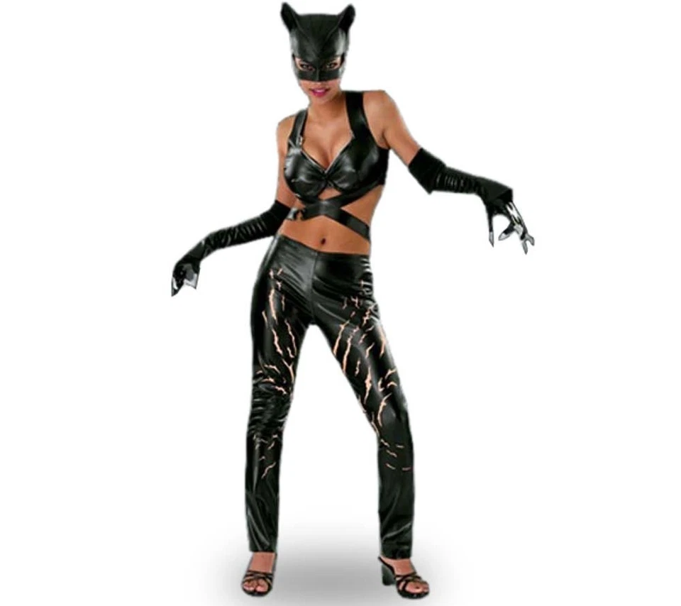 Disfraz Catwoman CON Tocado, Guantes, Top y Pantalones, Talla M (10-14), TOTALMENTE NUEVO Foto 1 de 4