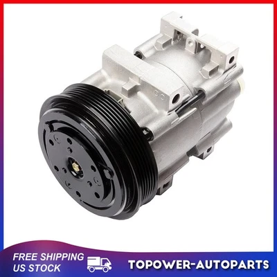 Compresor de aire acondicionado para Ford F-150 F-250 F-350 Bronco F-53 1990-1993 1994 1995 Foto 1 de 4