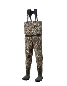 Kobuk Men's Max-5 Camo Breathable Quilted Insulate Hunting Wader Lug Sz 10 Reg - Picture 1 of 2