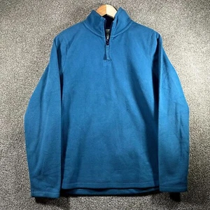 Weird Fish Sweatshirt Women’s 14 Blue Fleece Long Sleeve Mock Neck Quarter Zip - Picture 1 of 9