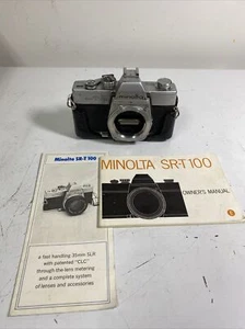 Minolta SRT100 Film Camera Minolta W/Manuals & Case 55mm Untested - Picture 1 of 4