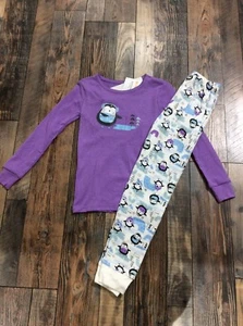 NWT Gymboree PENGUIN Purple Ice Skating Holiday Girls Pjs Size 4 - Picture 1 of 1