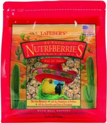 LAFEBER NUTRIBERRIES EL PASO 1.36 KG - COMPLETE PARROT FOOD & ULTIMATE TREAT