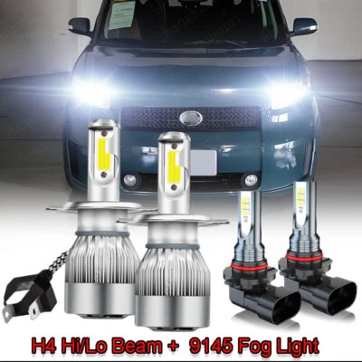 For Scion xB 2004-2006 LED Headlight High/Low + Fog Light Bulbs Combo 4PCS 6000K - Image 1 of 4