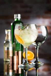 2er Set Luxus Gin Ballon Gläser 650ml 65cl Stamm Cocktail Gläser - Bild 1 von 11