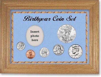 Blue Framed Deluxe Birth Year Coin Gift Set For Boys, 2002 • 99.11$