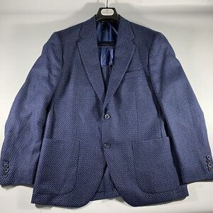 Coppley 1883 Sportcoat Blazer Wool/Linen 42R Blue Made In Canada Half Lining