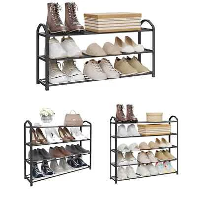 Schuhablage Schuhregal Schuhständer Schuh Ständer aus Metallrohr Schwarz - Bild 1 von 4