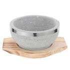 Korean Ramen Pot with Wood Base and Natural Bowl