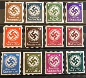  Germany 1942/44 3rd Reich Official Stamp Mi 166-77 Sc 92-103  MNH - Picture 1 of 5