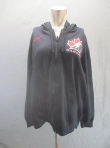 NIKE THERMA-FIT Team Canada Hockey Größe L Herren schwarz durchgehender Reißverschluss Sportjacke 841 - Bild 1 von 9