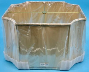 NEW JOHN RICHARD COLLECTION CONTOURED Silk Square Scalloped Gold  17X17X10 - Picture 1 of 7