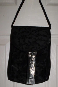 Avon Emeralds Brocade Black Purse Clutch Evening Bag - Picture 1 of 5