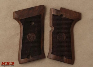 KSD Brand Beretta Compact Type M Compatible Walnut Grips Diamond - Picture 1 of 1