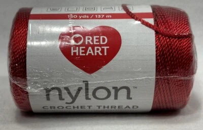 Red Heart RED Nylon Crochet Thread - Size 18 - 150 Yards (137 M) - 100% Nylon - Image 1 of 4