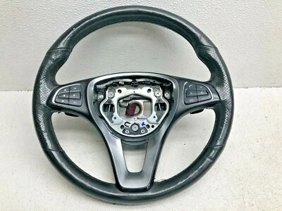2016-2018 MERCEDES BENZ GLE350 W166 DRIVER STEERING WHEEL BLACK W/CONTROLS OEM - Image 1 of 4