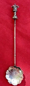 Lotus Flower Sterling Silver Spoon Teaspoon Japanese Ceremonial w Pagoda +7.5 gr - Picture 1 of 9