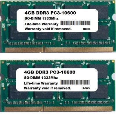 8GB KIT 2 x 4GB Dell Inspiron N5010 N5030 N5110 N7110 Q15R Q17R Ram Memory - Image 1 of 2