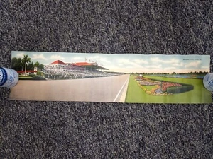 Vintage Eli Witt Cigar And Tobacco Panoramic Linen Art. Hialeah Park, Miami FL - Picture 1 of 5