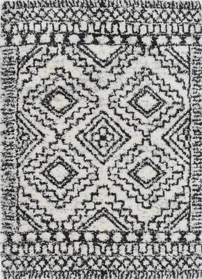 Mason Brooks Transitional White Indoor Shag Cloud Shag Area Rug - Image 1 of 4