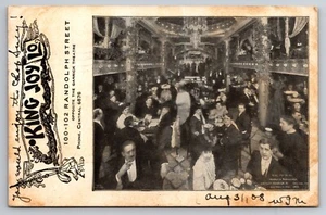 King Joy Lo Chinese Restaurant Chicago Illinois Randolph Street 1908 Postcard - Picture 1 of 2