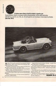 Anuncio de revista Triumph TR-4 1964 original - Imagen 1 de 1