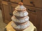 Pre Owned Temptations By Tara Bakeware Old World Stacking Tree.  Orange, Rust.