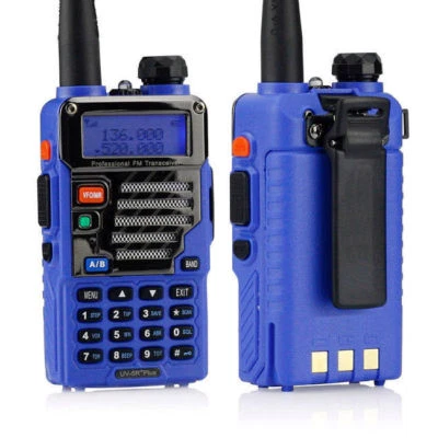 2x Baofeng UV-5R Plus Qualette Series Azul 2m/70cm Banda V/UHF Radio Ham Bidireccional Foto 1 de 4