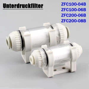 Filtro sottovuoto ZFC100/200 per tubo Ø 6mm 8mm 10mm pneumatico filtro aria vuoto - Foto 1 di 11
