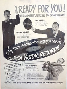 VINTAGE ORIGINAL 1948 RCA VICTOR BIG BAND RECORDS ~ FULL PAGE PRINT AD - Imagen 1 de 1