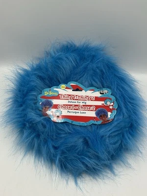 Peluca de piel azul de lujo Dr. Seuss Thing 1 & Thing 2 de Elope edades ajustables 14+ Foto 1 de 4