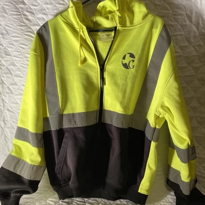 Kishigo High Vision Hooded Full Zip Jacket Size L. Item#525 - Image 1 of 4