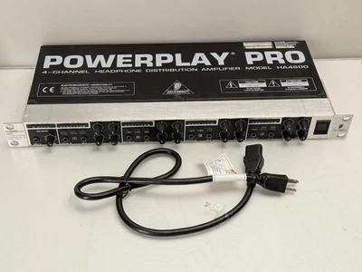 Behringer PowerPlay Pro HA4600 4-Channel Headphone Distribution Amplifier, Cord - Image 1 of 4