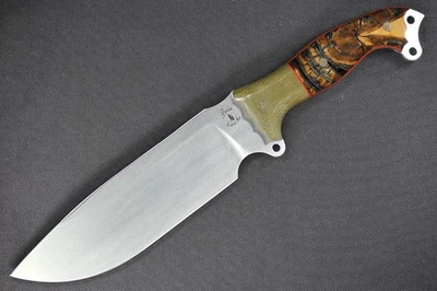 Busse Custom Nuclear Beating Heart .225” satinado INFI, G-rexed madera corte cruzado Foto 1 de 4