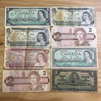 CANADA Old Banknotes- 8 Notes - Circulated - Canadian (#008) - Image 1 of 4