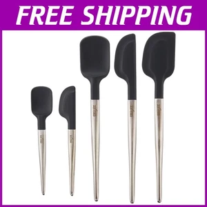 Flexible Silicone Spatulas Set - Stainless Steel Handles - Picture 1 of 12