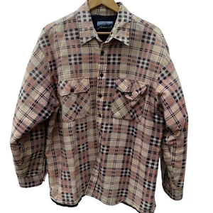 Sears Fieldmaster Vintage 1990s brown plaid quilt lined button up jacket Size XL - Picture 1 of 7
