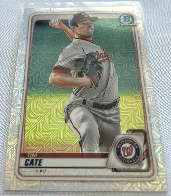 2020 Bowman Chrome Baseball Prospects Tim Cate Washington Nationals Mojo #BCP-83 - Image 1 of 2