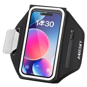 Running Armband with Earphone Bag Cell Phone Armband for iPhone 16 15 Pro 14 ... - Photo 1 sur 7
