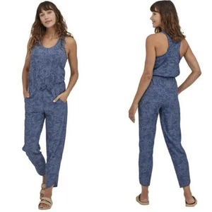 Patagonia Blue Floral Fleetwith Jumpsuit - Picture 1 of 10