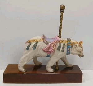 Vintage Limited Edition Cybis Porcelain Carousel Bear - Marked #AP Artist Proof - Picture 1 of 8