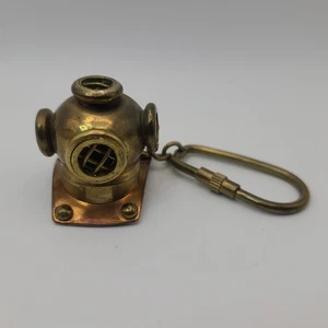 Vintage Messing & Kupfer Taucher Helm Schlüsselanhänger Schlüsselanhängsel  - Bild 1 von 11