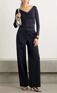 MAX MARA WEEKEND • BELLA BLACK WOOL TALL TROUSERS Sz 12 UK . BNWT. W32 L35 - Picture 1 of 9