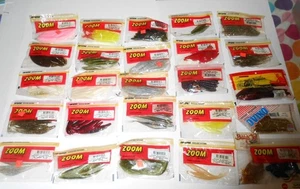 HUGE LOT X25 Zoom Flute + Salty Super + Misc - Rare Colors Fishing Lures Lot #1 - Picture 1 of 9