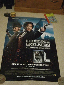 SHERLOCK HOLMES A GAMES OF SHADOWS POSTER 27 X 40 NEW  - Picture 1 of 1