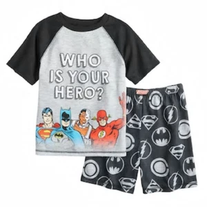 Justice League 'Who Is Your Hero' 2 Piece Pajama Sleep Set- Size 10 or 12 Boys - Picture 1 of 1